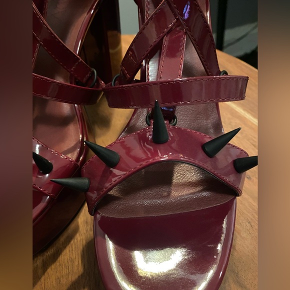 Dolls Kill Widow Spiked Pentagram Platform Sandals NWOT W10 - Picture 13 of 14